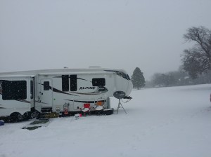 Our camper in the winter
