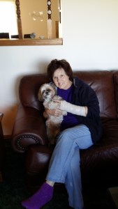 Nona with her dog Laska