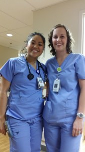 Linda(R)(do not let that innocent face fool you!) And on the (L) our fearless leader Sarah.