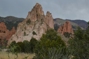 Two  toned Rock formation at Garden of the Gods