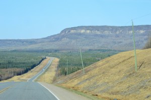 Gentle rolling hills mostly farming and industrial areas for oil and Gas.
