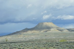 A beutt with the sun hitting it at an angle that causes it to look other worldly