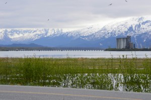Cargo ship waiting to be unloaded 