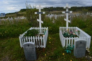 Two Russian grave 's note the crosses