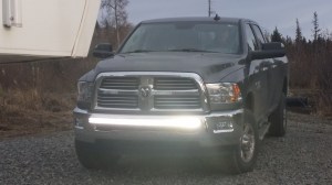 Big light, my protection against moose.